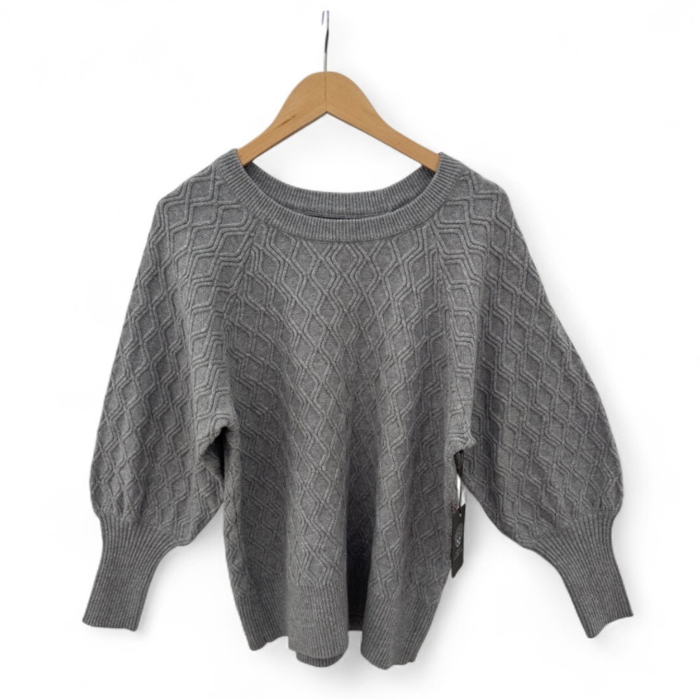 NEW Vince Camuto Gray Textured Women's Sweater (NWT)